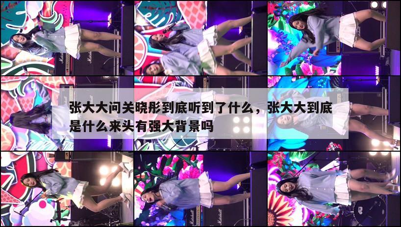 张大大问关晓彤到底听到了什么,张大大到底是什么来头有强大背景吗 第1张 张大大问关晓彤到底听到了什么,张大大到底是什么来头有强大背景吗 第1张