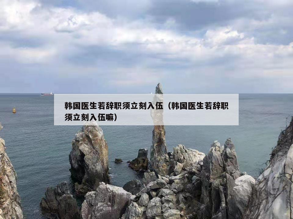 韩国医生若辞职须立刻入伍(韩国医生若辞职须立刻入伍嘛) 第1张 韩国医生若辞职须立刻入伍(韩国医生若辞职须立刻入伍嘛) 第1张